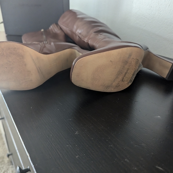 GABRIELLE UNION Womens Brown Comfort Ora Pointed Toe Stacked Heel Boots 10 - Picture 6 of 6